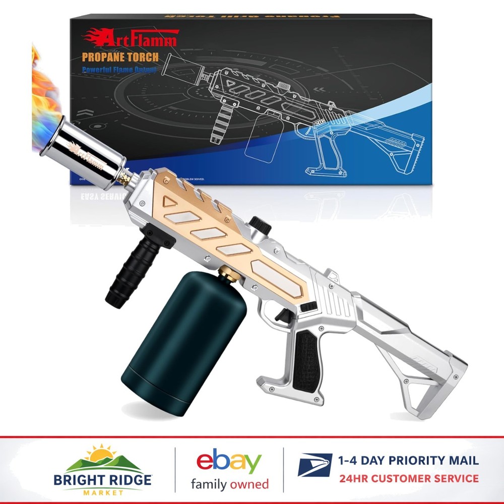 Powerful Flame Thrower Torch Burner for Cooking, Welding and Charcoal Lighting