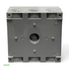 SOUTHWIRE WB2450 1/2” 4 HOLE, WEATHERPROOF DOUBLE GANG BOX (QTY 10)