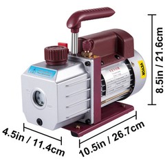 4.5 CFM Single-Stage Rotary Vacuum Pump HVAC/Auto AC 4.5CFM 1/3HP 1/4″ACME inlet