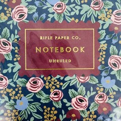 Rifle Paper Co. Pocket Notebook Unruled Set of 2 – Rosa Flower Pink 32 Pages