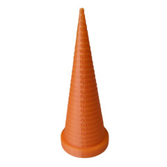 O-Ring Gauge Sizing Cone Measuring Tool 3mm-30mm & thickness chart Orange