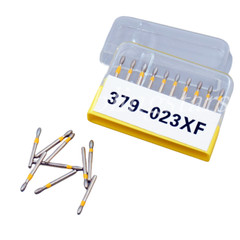 10 Pcs Dental Extra Fine Multi-Use Diamond Burs FG #379-023XF High Speed Yellow