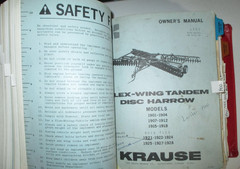 Krause Disc Harrow Operators / Parts Manuals & Dealers Binder LOT of 18 1970/80s