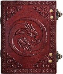 Vintage Dragon Diary Handmade 5×7 Leather Journal Double Lock Unlined B1G1