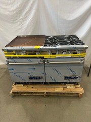 IMPERIAL 48″ Wide Natural Gas Range With 4 Burners 24″ Griddle and 20″ Ovens**