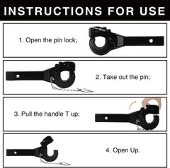 Pintle Hitch Receiver Hook 10 TON for 2” Hitches Hitch Hook Receiver 20000Lbs