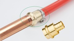 WHK 10Pack 3/4″ ProPress Brass Crimp Adapters for Copper to PEX B, LeadFree