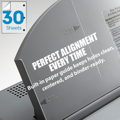 Electric 2-3 Hole Punch, Adjustable Desktop Eco-Punch, 30-Sheet Capacity, Built-