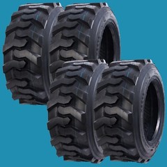 4-Pack 10-16.5 Skid Steer Tires SKS 10×16.5 Heavy Duty 10PR 50% Longer Wear Life