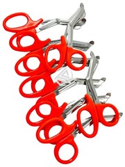 12 Piece Lot – Orange Ring Paramedic Scissors Trauma Shears 7.5″ Length Angled