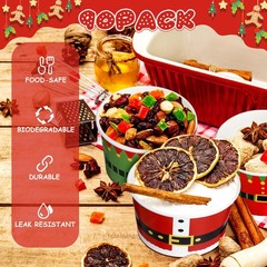 Zhehao 90 Pcs 9 oz Christmas 3.54 X 2.36 X 2.83 Inches, as picture shown