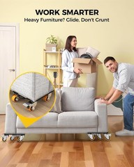 Furniture Dolly, Furniture Movers with 5 Wheels,Carbon Steel Panel Heavy Duty Do