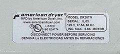 🇺🇸 American Dryer DR20TN Automatic Hand Dryer Commercial Wall Mount 120V White