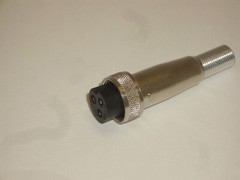 SWITCHCRAFT SL403F (2503F) 3 PIN SLIM DIN FEMALE MICROPHONE PLUG w/COUPLER RING