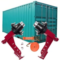 Superior Shipping Container Wheels, 6x 5.5 Lug ，Container spindle mobile kit.