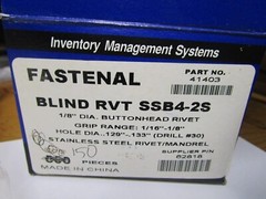 SSB4-2S 1/8 Dia Dome Head 0.063″-0.125″ Grip Range Stainless Steel Rivet QTY 150