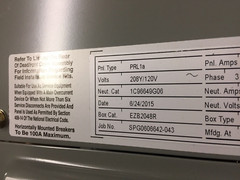EATON PRl1A Prl2A Dual MLO Panelboard Separate service 120/208 New