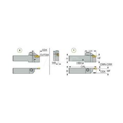 Iscar Heli-Grip 2500558 External Right Hand Indexable Grooving Toolholder