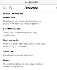 NIB STEELCASE NODE MULTIPURPOSE CHAIR Tripod Base – MODEL 480120 CHILI
