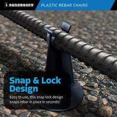 Sandbaggy 3-1/4 Inch Rebar Plastic Chair | Fits Rebar #3 to #5 | Heavy Duty