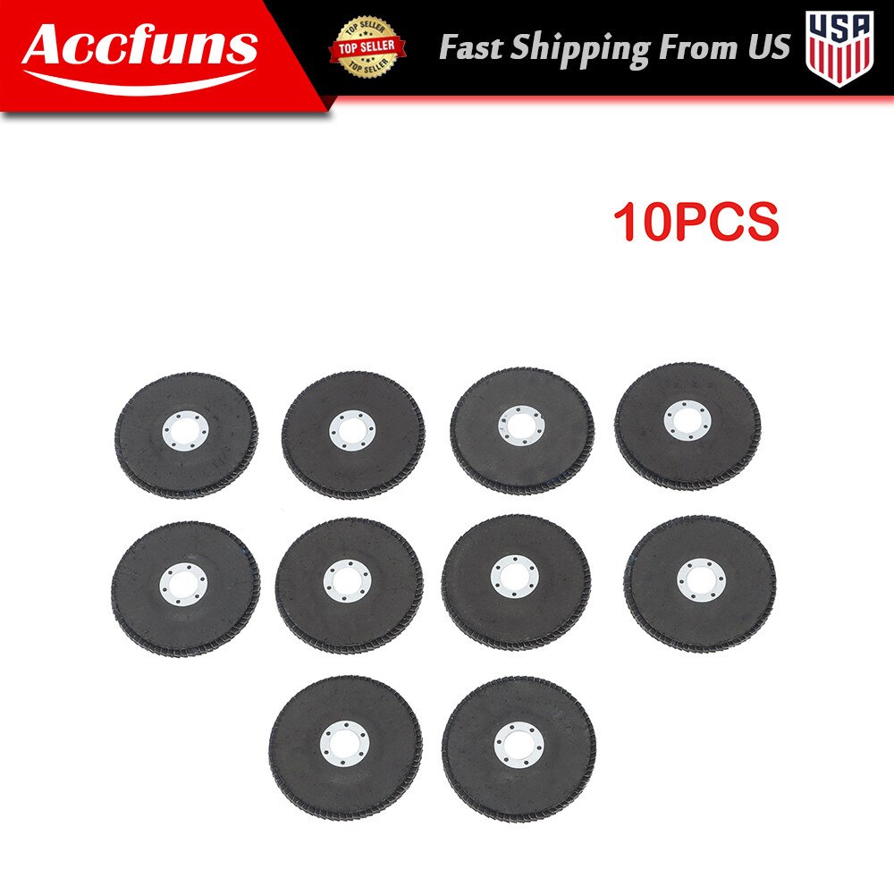 10PCS 80 Grit 4.5 x7/8″ Flap Disc 4-1/2 Angle Grinder Sanding Grinding Wheel T29