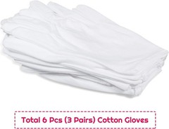 Cotton Gloves, 3 Pairs White Cotton Gloves Gloves for Women Men Eczema Dry Ha…