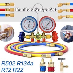 AC Manifold Meter Set for R134a R22 R12 R502 Refrigerant Manifold Meter Set Tool