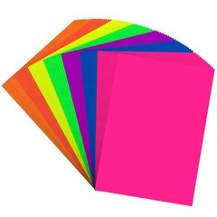 Colored Copy paper 8.5X11 Inches,140 Sheets 20 lb/80GSM 7 Colors Neon Fluores…
