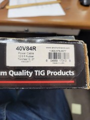 ANCHOR BRAND 40V84R TIG POWER CABLE 12.5FT RUBBER FOR 12 & 27 TORCHES