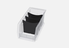 AKRO-MILS 41230 Divider,4 3/8 in,Black,6,PK6 20XK07