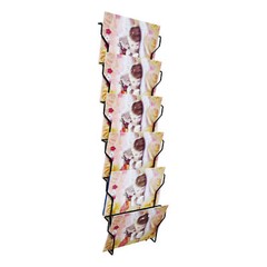Horizontal Wall Mount 6 Pockets 6X4″ Greeting Card Post Card Rack Holder Display