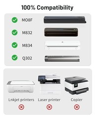 Thermal Printer Paper 8.5 x 11 US Letter 500 Sheets Inkless for Portable