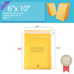 #0 6×10 (6×9) KRAFT BUBBLE MAILER SELF SEAL SHIPPING BAG ENVELOPE 25,50,100,250