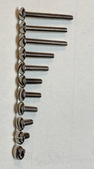 10-24 10-32 (3/16) Nickel Slotted Truss Head Wide chrome PICK YOUR SIZE (100/pk)