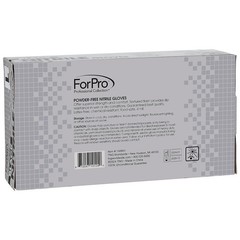 ForPro Disposable Nitrile Gloves, Chemical Large (Pack of 100), Black