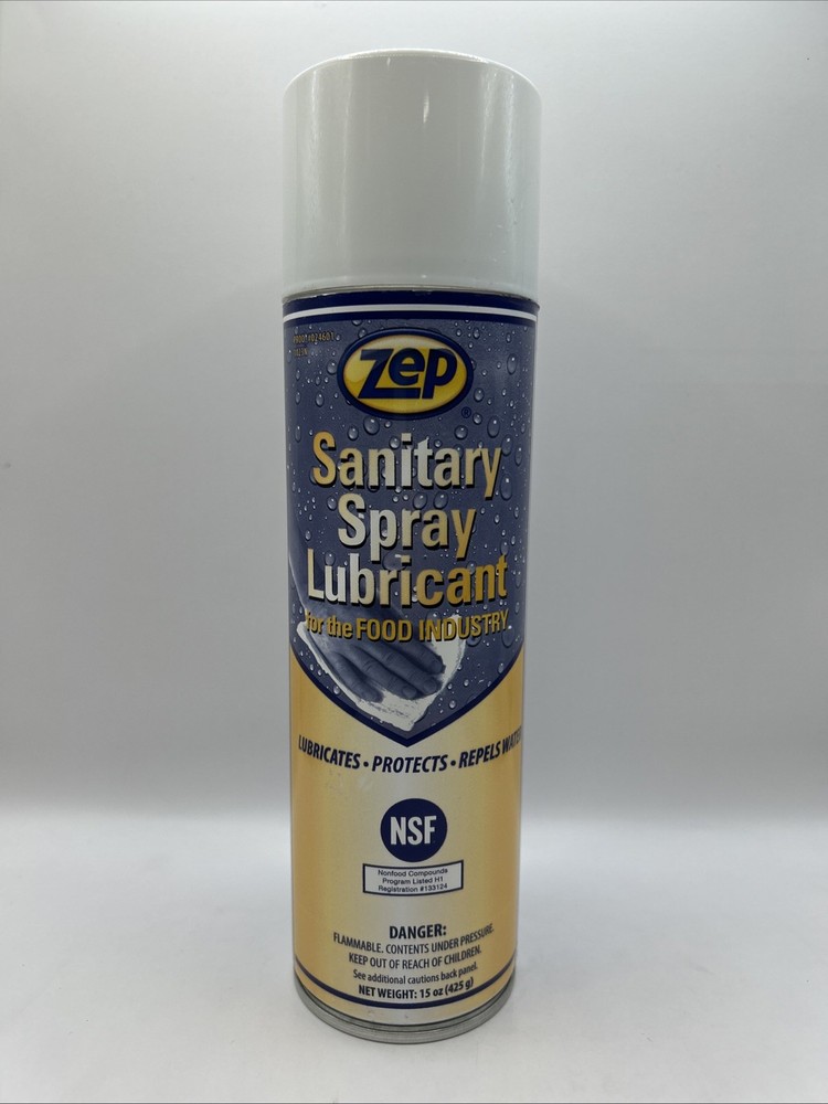 Zep Sanitary Spray Lubricant for The Food Industry Protects & Repels Water 15oz