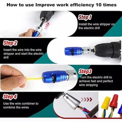 Wire Stripper Electrician Drill Electrical Wire Stripping Twisting Upgrade Tools