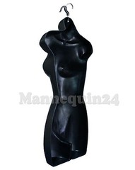 3 Color Combo White Flesh Black Female Torso Body Form Mannequins + 3 HANGERS
