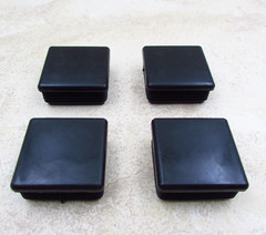 QTY 4 Black 1-3/4″ Inch, 14-20 Gauge Square Tube End Cap Plastic Insert Plugs