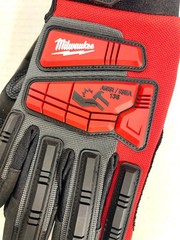 NWT – Milwaukee Demolition Impact Wrecking Gloves Black/Red, Large, 48-73-8552