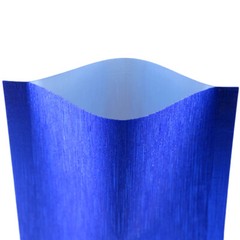 100x Royal Blue Textured Metallic Foil Mylar Open Fill Bags 7x10cm 2.75x4in