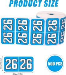 500Pcs 2026 Year Stickers, 3/4X1-1/2Inch File Folder Labels 26 Year