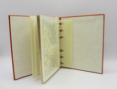 Address Book Leather Hardcover 6 Ring Binder Graphic Image GRAY Swirl