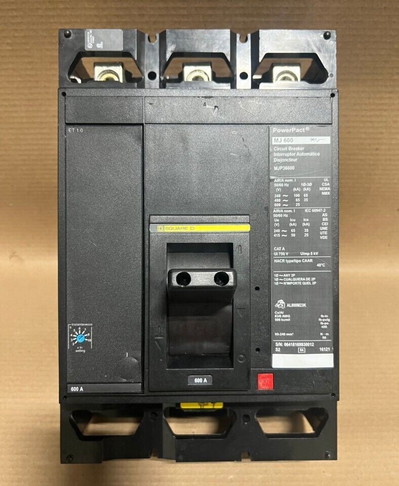 New No Box Square D MJP MJP36600 3 Pole 600 Amp 600V Circuit Breaker Flawed #71