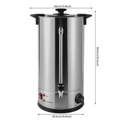 Commercial Stainless Steel 25L/6.6gal Coffee Urn Home Coffee Maker Hot Water Urn