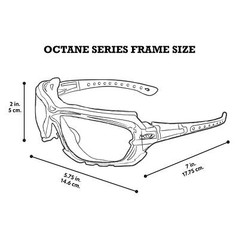 2 Pairs of Global Vision Octane Safety Glasses Blue + Red Gaskets Clear Lens