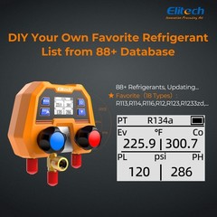 Elitech DMG-1 Digital Pressure Gauge Dual-table Valve High Accuracy HVAC