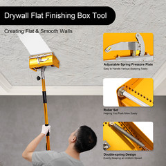 Drywall Flat Finishing Box Tool With Adjustable Rod 3.44-5.51ft For Wall Ceiling