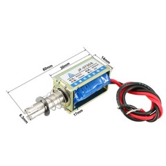 DC 6V 300mA 5N 10mm, Pull Push Type Frame Linear Solenoid Electromagnet Factory