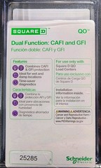 Lot of 6 Square D QO115DFC 15 Amp Dual Function 1-Pole Pigtail Breakers GFI CAFI